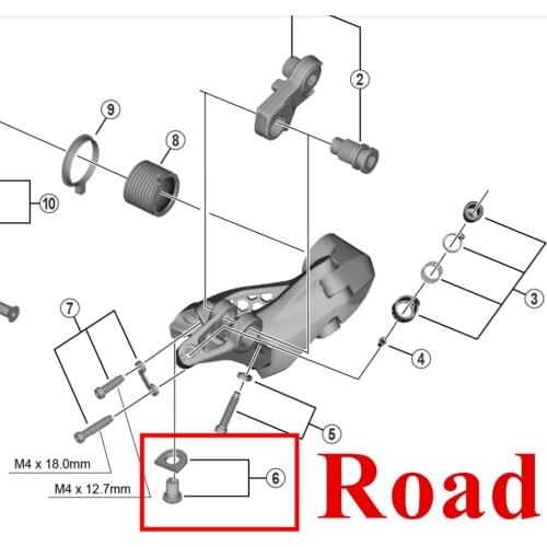 Shimano Y3E998050 Y5YC98020 rear derailleur Cable Fixing Bolt & Plate for rd-r8000/rx800/6800