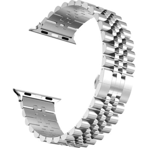 Stainless Steel Link Bracelet for Apple Watch SE 6 Band 44mm 42mm 40mm 38mm Business Metal Wrist Strap iWatch 5/4/3/2/1 Bands