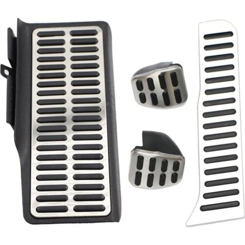 Carmilla AT MT Stainless Steel Car Fuel Gas Pedal Pads Foot Rest Pedals Cover for Volkswagen Vw New Jetta MK6 LHD Car Styling