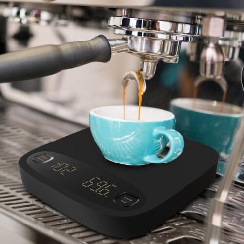 Drip Coffee Scale Portable Electronic Digital Kitchen Scale High Precision LED Electronic Scales Timing Kitchen Scales 2kg/0.1g