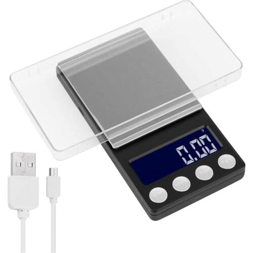 Digital Kitchen Scales,USB Rechargeable Pocket Scale 500G/0.01G Mini Scale Electronic Jewelry Food Grams Scale