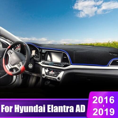 For Hyundai Elantra AD 2016 2017 2018 2019 Car Dashboard Cover Mats Avoid Light Pad Instrument Platform Desk Carpets Accessories