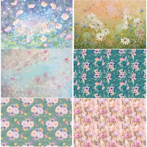 Newborn Baby Kids Background for Photography Floral Children Birthday Photo Props Studio Booth Background