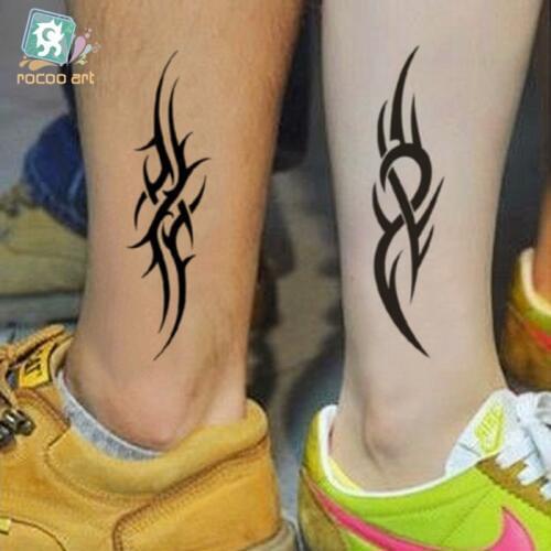 HC-93 Waterproof Temporary Tattoo Stickers Black Blue Domineering Large Fake Tattoos Women Arm Ankle Body Art Flash Tattoo