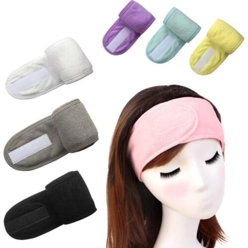 Cosmetic Microfiber Hair Wrap Head Band Makeup Toweling Headband For Women Girl Sports Spa Face Washing 100 Pieces SN1104