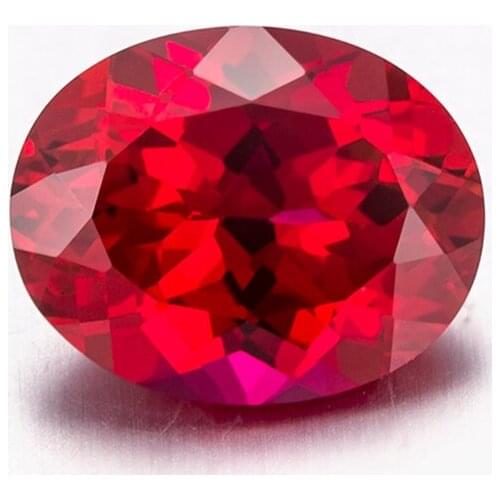 Lab Created Ruby Oval Man Made Corundum 11