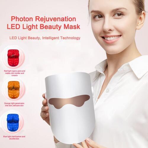 Red light LED Facial Mask Belleza Facial Masque Beauty Skin Rejuvenation Photon LED Mask Therapy Wrinkle Acne Tighten Skin Tool