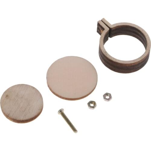 Mini Wood Cross Stitch Hoop Ring Embroidery Circle Frame For Pendant Making