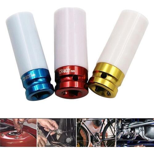 3 Pieces Set 17/19/21mm Car Repair Tools Sleeve with Blue Box Hardware Hand Tool Steam Tire Protection Socket for Wrench
