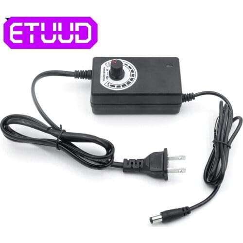 Adjustable AC to DC 3V-12V 9V-24V 2A 1A Universal adapter with display screen voltage Regulated power supply adatpor 3 12 24 v