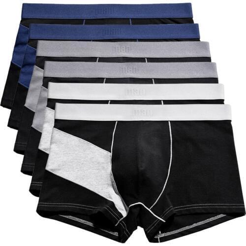 Big Size Underwear Men Boxers shorts Patchwork Brand Boxer Hombre Ropa interior Homens roupa interior Cotton les boxeurs U020