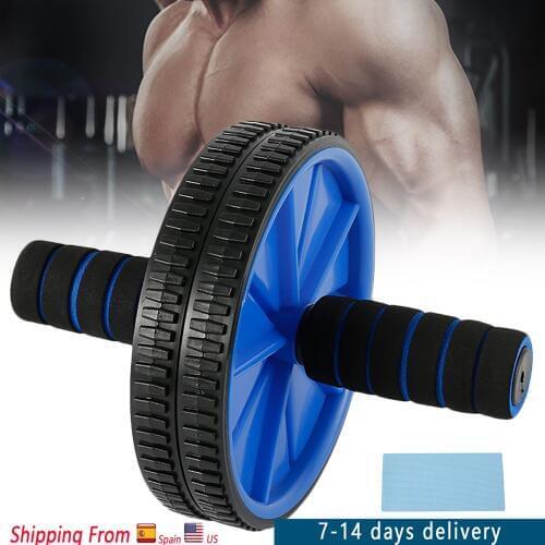 Muscle Exercise Equipment Home Fitness Equipment Double Wheel Abdominal Power Wheel Ab Roller Gym Roller Trainer Training
