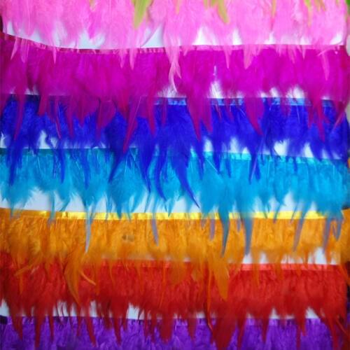 Wholesale 1 m pruning feather cloth sideband DIY carnival clothing accessories