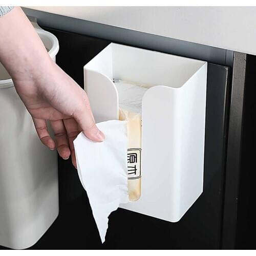 ABS Tissue Box Hanging Napkin Holder Creative Tissue Case Paper Holder Organizer Kitchen Paper Storage Rack Shelf Box Container