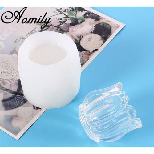 Aomily Silicone Petal Flowerpot Concrete Mold DIY Succulent Plants Storage Container Plaster Gypsum Mould Cement Clay Resin Mold