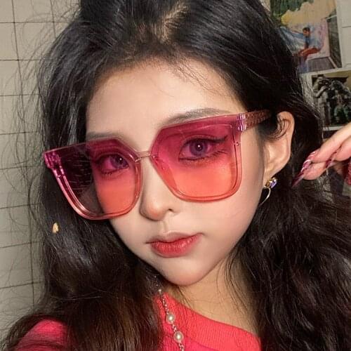 Oversized Sunglasses Square Women Men Sun Glasses Eyewear Eyeglasses Plastic Frame Clear Lens UV400 Shade Fashion Driving New