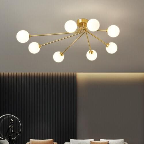 Modern Magic Bean Ceiling Lightings Art Decorate High Quality Copper Lamp Living Dining Room Bedroom Led G9 Ceiling Luminaires
