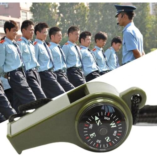 Survival Whistle Reliable 3 in 1 Design Acrylic Multifunctional Emergency Gear for Hiking