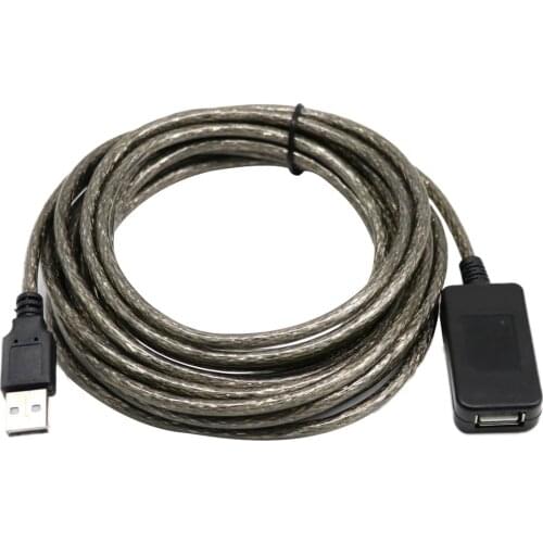 USB 2.0 Extension Cable 5M/10M Repeater Male to Female M/F Built-in IC Dual Shielding Super Speed Extension Cable Cord Hot