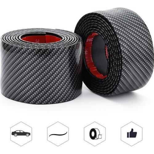 Scratch Proof Sticker For Car Doors Car Stickers Rubber Strip Anti Scratch Door Sill Protector Carbon Fiber Car Threshold Protec