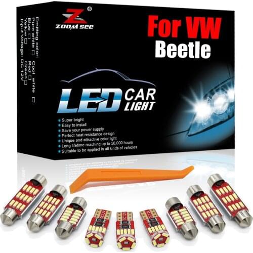 High Power White Canbus LED Interior Kit For Volkswagen VW Beetle 2004-2019 Vehicle Indoor Reading Dome Map Trunk Lamp Light