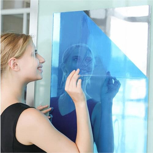 Mirror Wall Sticker Square Self-adhesive Acrylic Mirror Tiles Stickers Wall Decal Living Room Bathroom Home Decoration