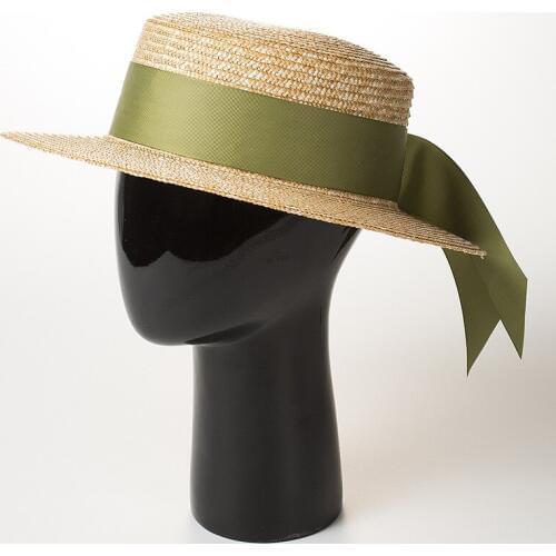 01902-HH7193 2019 new summer handmade straw color ribbon fedoras cap men women leisure hat