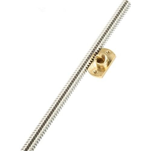1set 400MM Z-axis Rod Lead Screw + Brass Nut for Ender-3 Printer T8 DIY Kit