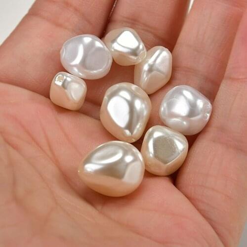 100pcs/lot color cream/white printing geometry concave irregularities shape resin beads diy jewelry earring/bracelet pendants