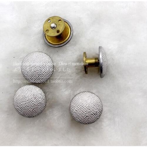 2PCS PAIR OF Military WWII WW2 GERMAN OFFICER GRAIN SHOULDER BOARD METAL BUTTON silver 18MM