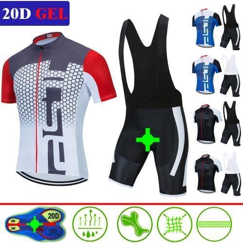 Teleyi Summer Outdoor Bike Pro Team Men Sport Cycling Jersey Ropa Ciclismo/Road Bicycle 20D Padded Cycling Clothing Sets