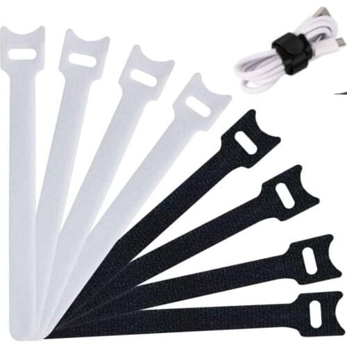 30/50pcs Fastening Cable Straps Reusable Cord Organizer Keeper Holder Cable Ties for Earphones Earbud Headphones Home PC TV Wire