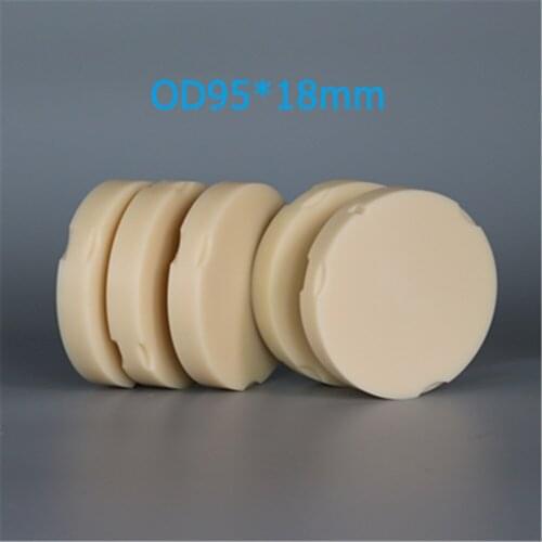 5 Pieces OD95*18mm A1,A2,A3 Dental PMMA Blanks for Zirkon Zahn CAD CAM Milling System Temporary Denture Prosthesis Materials