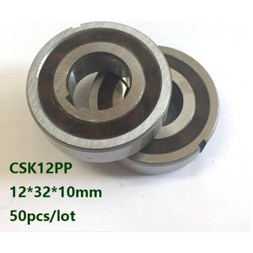 50pcs/lot CSK12PP 12mm High Quality One Way Clutch Bearing With dual keyway 12*32*10mm Sprag Freewheel Backstop Bearing