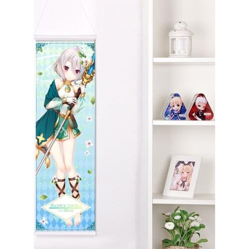 Anime Cartoon Re:Dive Natsume Kokoro Peach Skin Velvet Rectangle Flat Wall Scroll Painting Poster Print 150*50cm
