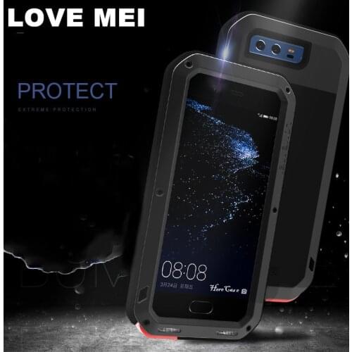 For Huawei P30 P40 Pro P20 Lite P10 Mate 40 30 Pro 20 10 Nova 4e 3e 4 Case LOVE MEI Metal Armor Aluminum Silicon waterproof Case