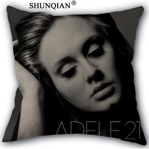 Hot Sale Custom Adele Adkins pillowcases 18x18 Inch Woven Cotton Linen Chair Seat Throw Pillow Cover pillowcase