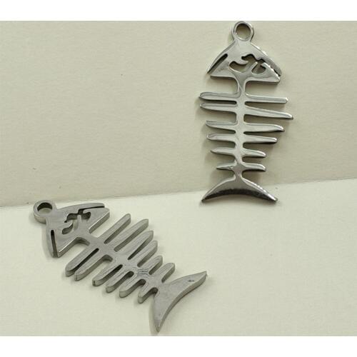 20pcs Diy stainless steel fittings Small fish pendant size 15 * 30 mm fine polishing manufacturer