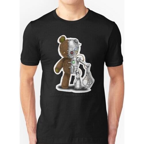 Mr Snuggles Short-Sleeve T-Shirt Summer Men Streetswear T Shirt Bear Cyborg Hybrid Monster Robot Teddy