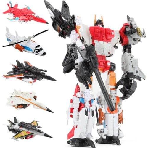 HaiZhiXing Movie 5 IN 1 Transformation Toys boy Oversize Devastator Robot Anime Action Figure Aircraft Motorcycle Model boy kids