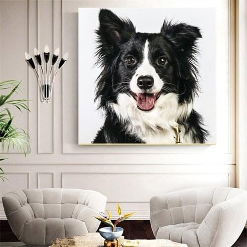 Hot 5D DIY Diamond Painting Embroidery Edge Shepherd Dog Animal Square Rhinestone Mosaic Cross Stitch Home Decoration Gift