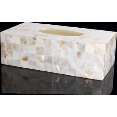 European Shell Pattern Resin Tissue Box Home Living Room Kitchen Bathroom Accessories Tissue Storage Display Box Wedding Gift