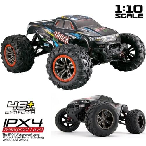 JTY Toys 1:10 RC Car Bigfoot Monster Off-Road Vehicle IPX4 Waterproof 46km/h High Speed Radio Remote Control Cars For Adults