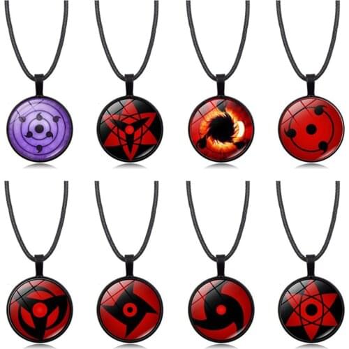 Sharingan Eye Anime Necklace Men Fashion Uchiha Kakashi Mangekyou Rinnegan Eyes Pendant Women Necklace Jewelry Fans Gift Trendy