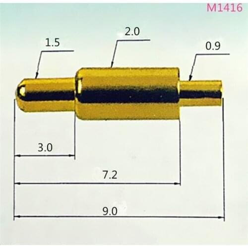 Pogopin Spring Pin 2.0*9.0mm Surface Electroplating Gold Mobile Phone Battery Probe Conductive Pin