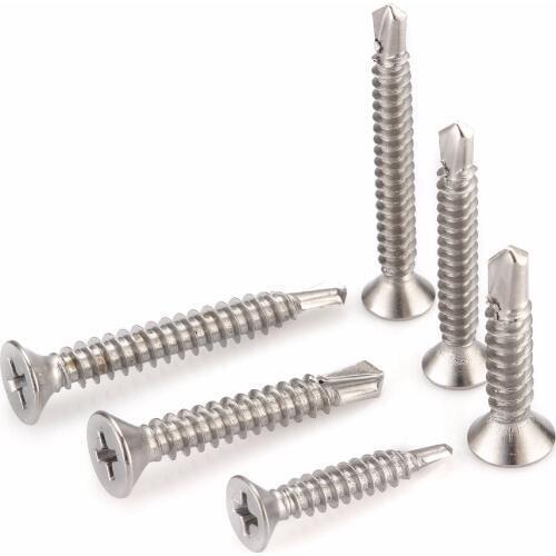 50pcs M4.2 M4.8 13/16/--50mm Roofing ScrewsTapping Screw Self Drilling Sheet Metal Hex Washer Head Screws Stainless Steel Choose