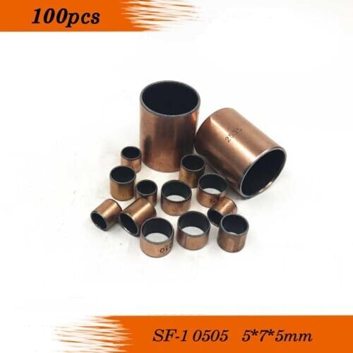 SF-1 0505 5*7*5 Oilless bush DU Self-lubricating bushing Sintered bush Size 5*7*5mm sliding bearing