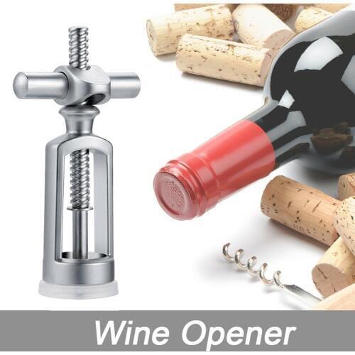 Restaurant KTV Bar Tools Wine Bottle Opener Stainless Steel Corkscrew Leverage Home Durable Vintage Practical Portable Hotel