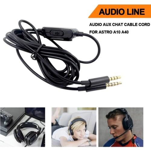 Replacement Audio Talkback Chat Cable Cord For Astro A10 / A40 / A50 To Xbox One PS4 Play Station 4 Smartphone Gaming Headset