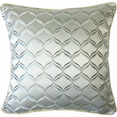 Modern Jacquard Woven Thick Floral Checks Cushion Cover Armchair Home Sofa Decorative Pillow Case 45 x 45 cm Sell by piece